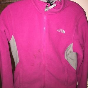 Pink north face jacket